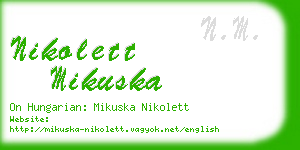 nikolett mikuska business card